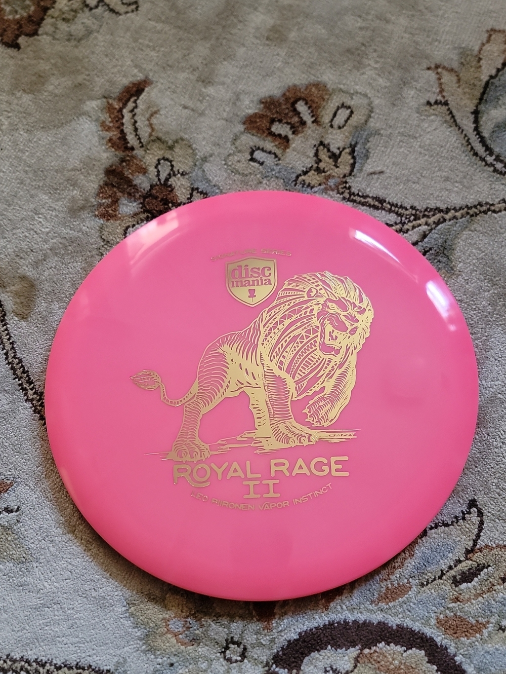 NEW Discmania Royal Rage II Pink W/ GOLD FOIL Disc Golf Driver 173 Grams